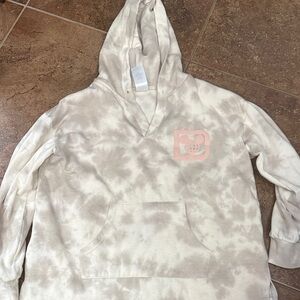 Disney Cream and Pink Tie-Dye Sweatshirt